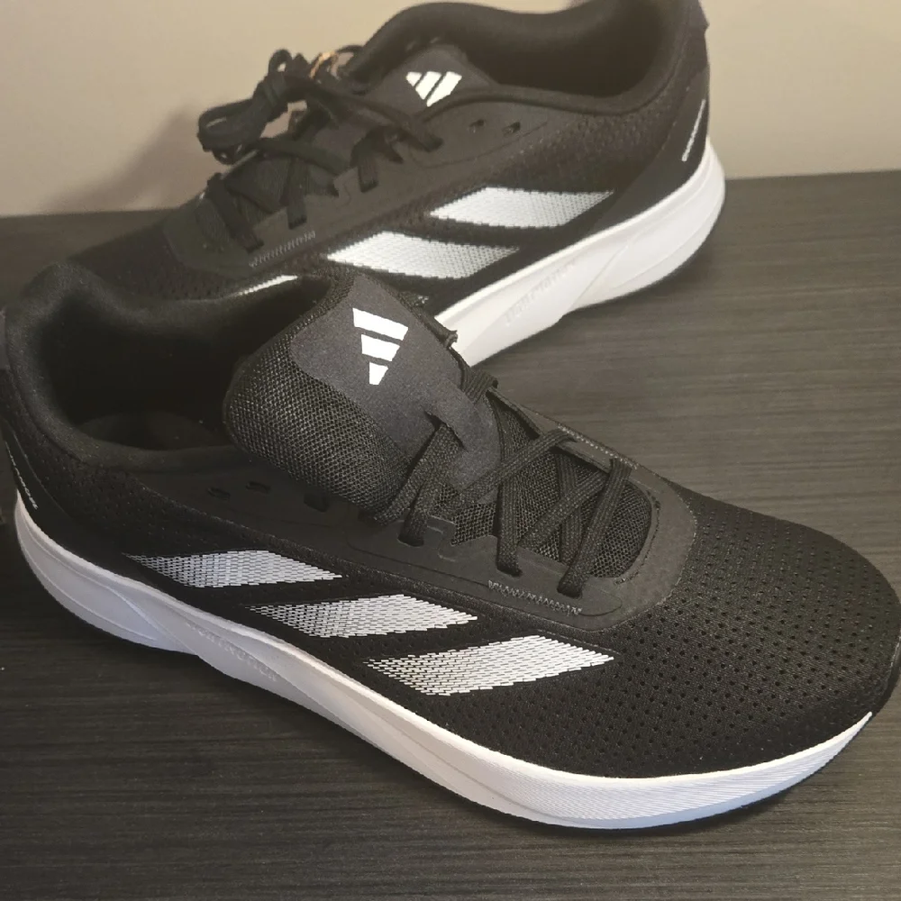 Mens Size 11.5 Adidas Duramo DL Black and White  Running Sneakers ID9849 Nwt